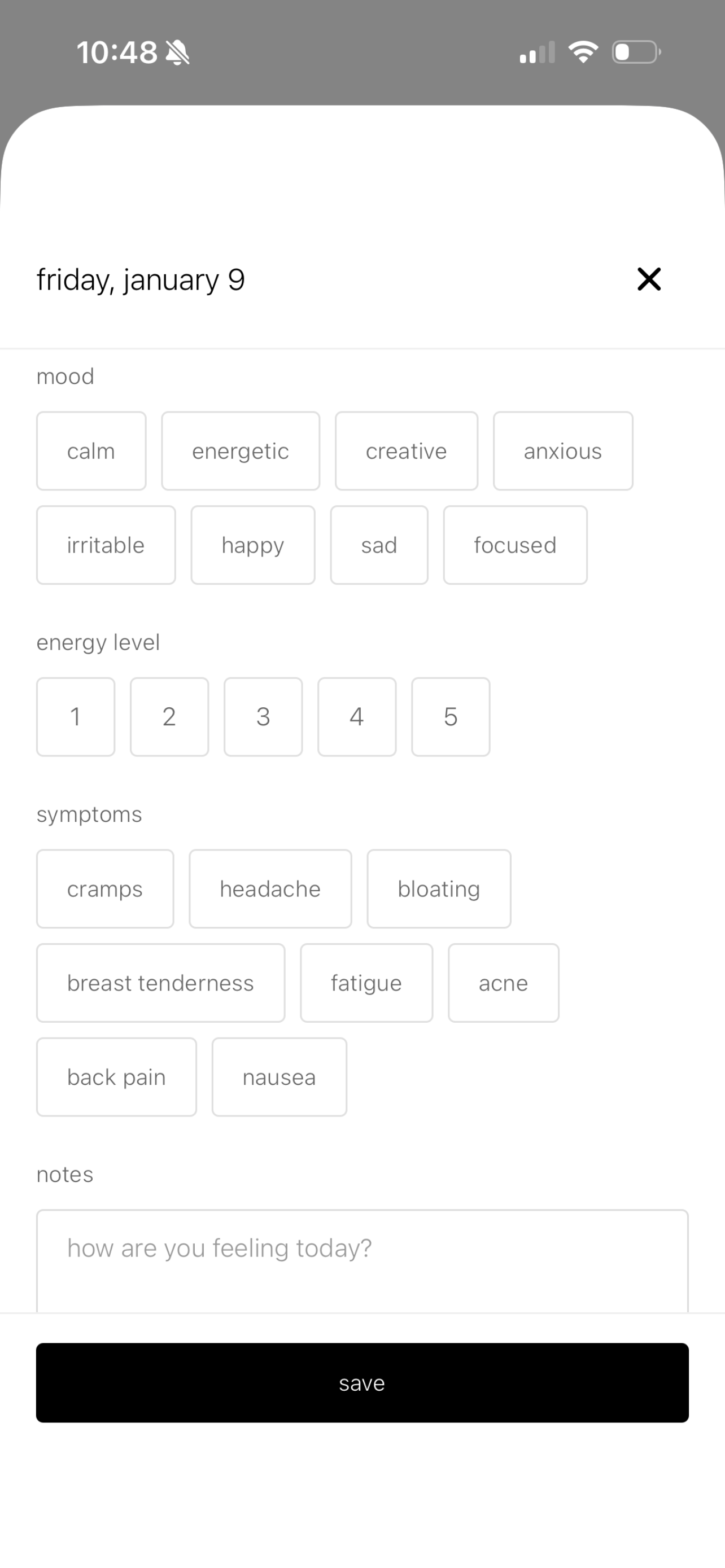 lune day detail screen